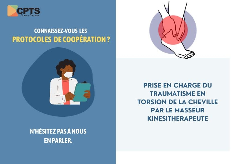 Entorse de la cheville : pensez protocole de coopération !